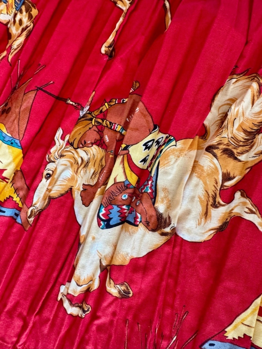 Vintage 1980s Sedona Stitchery Prairie Skirt – Western Print One Size VERY RARE - Picture 3 of 14